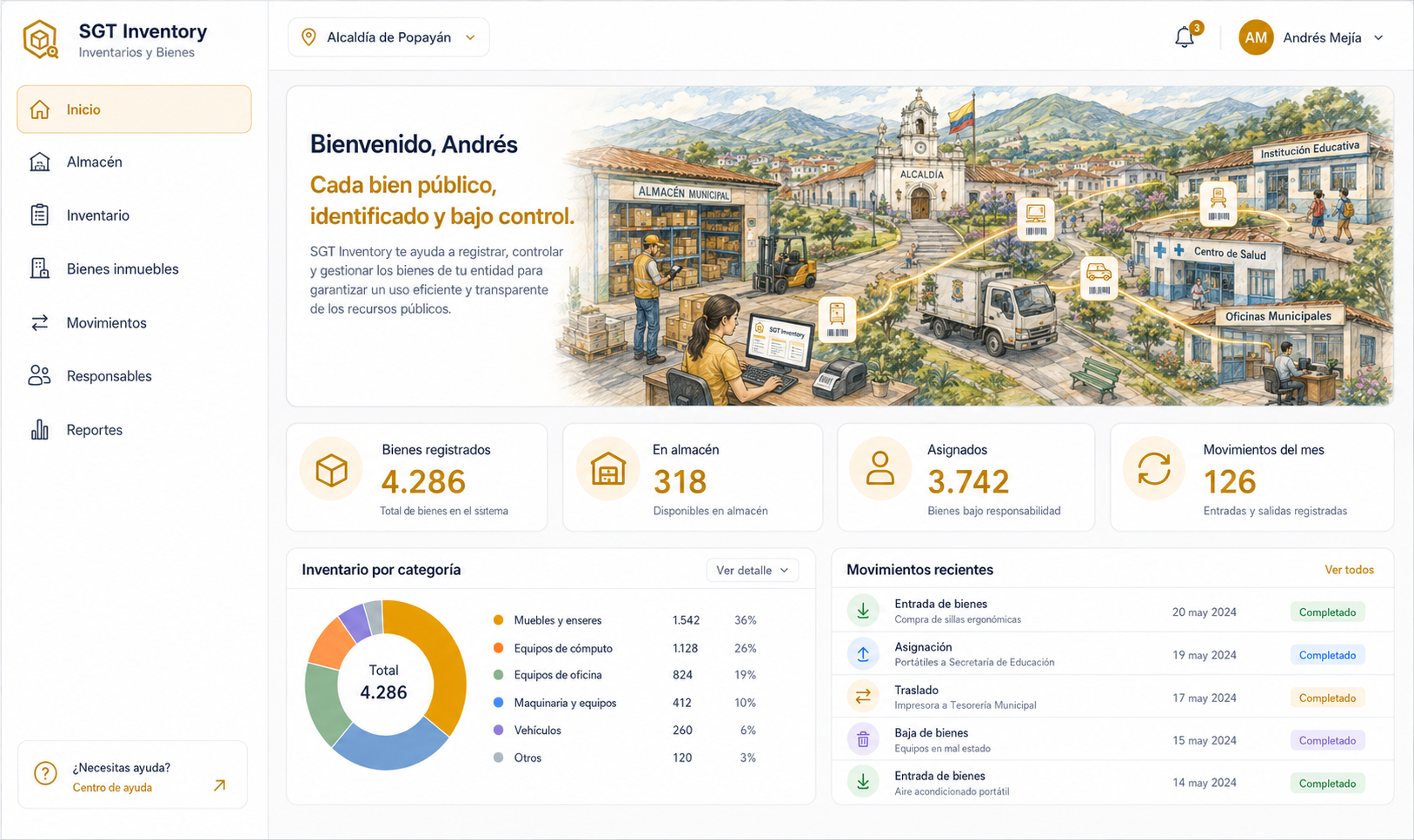 Control de activos e inventarios — SGT Inventory