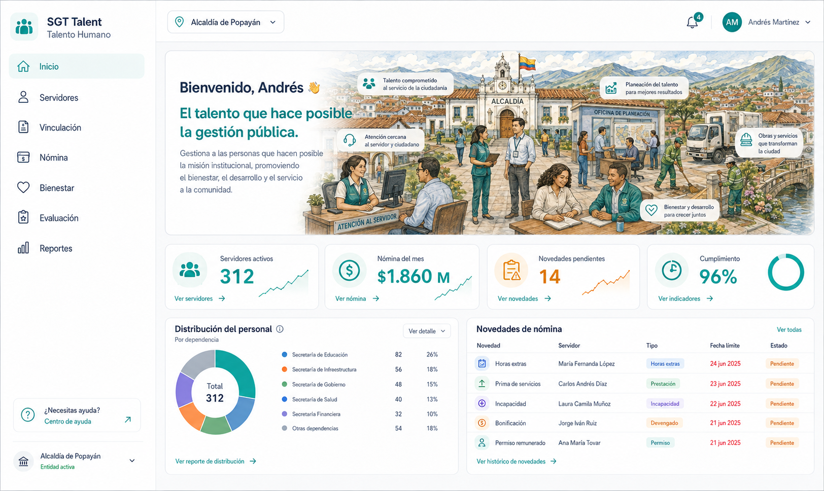 Gestión de talento humano y nómina — SGT Talent